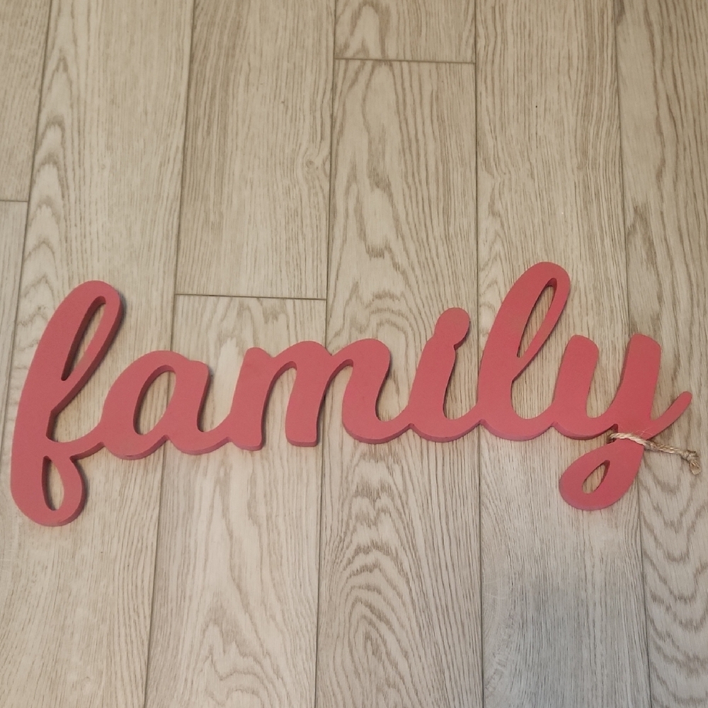 Pink Family Wall Decor